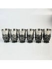 Чарки авторські "Полювання", 6 шт, біла бронза
