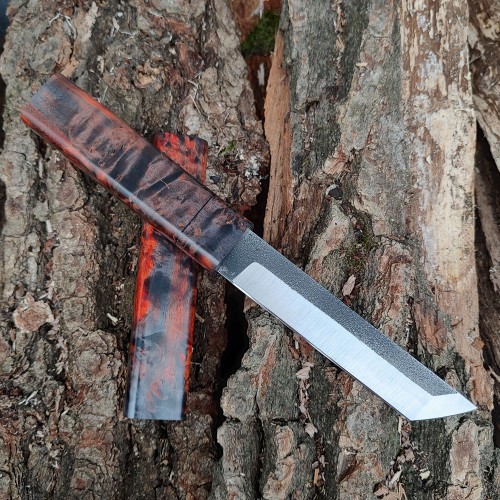 Ніж "Танто" N690, карельська береза, №7