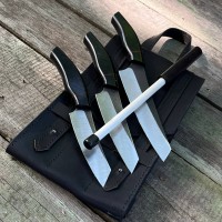 "Грузія", граб/мікарта, кухонний набір у шкіряній сумці, N690