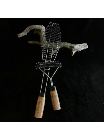 Решітка гриль "Рибка" + щітка (венге білий стабілізований)