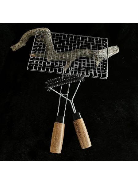 Решітка гриль "Ковбаски" + щітка (венге білий стабілізований)