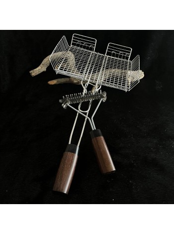 Решітка гриль середня "Барбекю" + щітка (венге стабілізований)