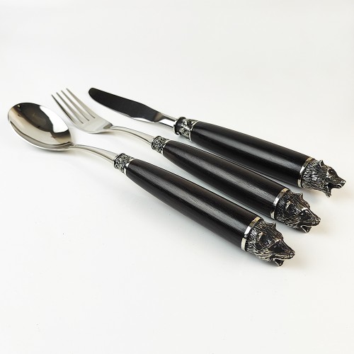 Столовий набір "Ведмеді" граб