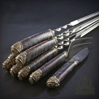 "Квіткові" шампури з ножем та виделкою, в сагайдаку